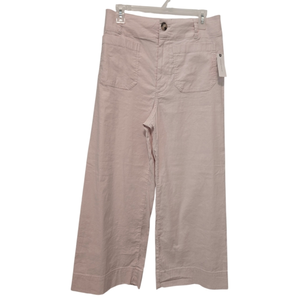 Maeve The Colette Magic Fabric Wide Leg Cropped Pants Size 30 Light Pink NWT - Picture 11 of 15